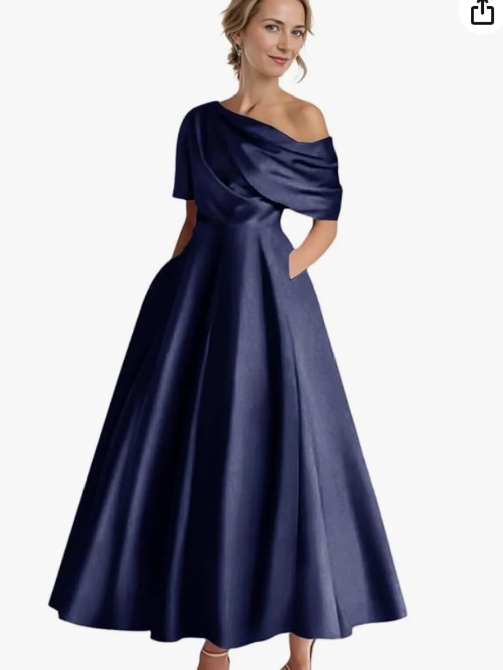 Reiokjt Dresses | New -Tea Length Mother Of The Bride/Wedding Guest Dress | Color: Blue | Size: 2 | Luvbanff's Closet